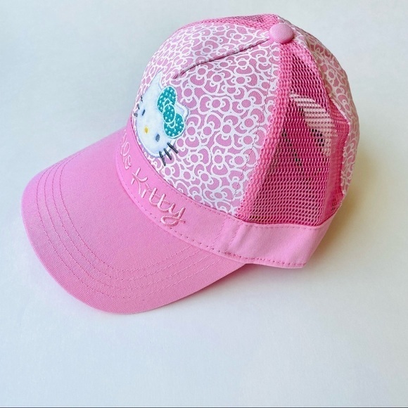 HELLO Kitty Pink Mesh Trucker Hat Women + Girls - Picture 3 of 16